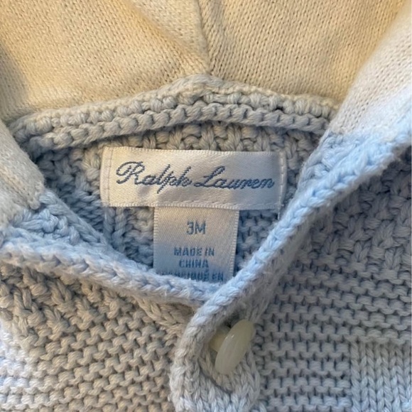 Ralph Lauren baby knitted sweater jacket 3MO - Picture 3 of 3